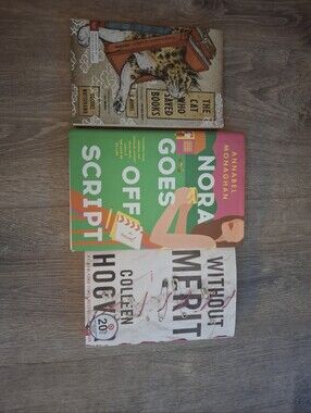 The cat who saved books, Nora goes off script, and without merit Colleen hoover